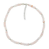 Kette, rosa Perlen unrund