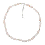 Kette, rosa Perlen unrund