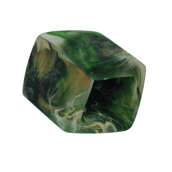 Tuchring 45x36x18mm Sechseck grün-marmoriert-matt Kunststoff