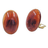 Clip, oval, 25, braun-marmoriert