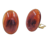Clip, oval, 25, braun-marmoriert