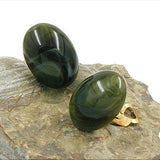 Clip, oval, 25, khaki-marmoriert
