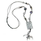 Kette, Gitter chrom-glänzend, grau