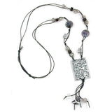 Kette, Gitter chrom-glänzend, grau
