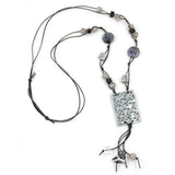 Kette, Gitter chrom-glänzend, grau