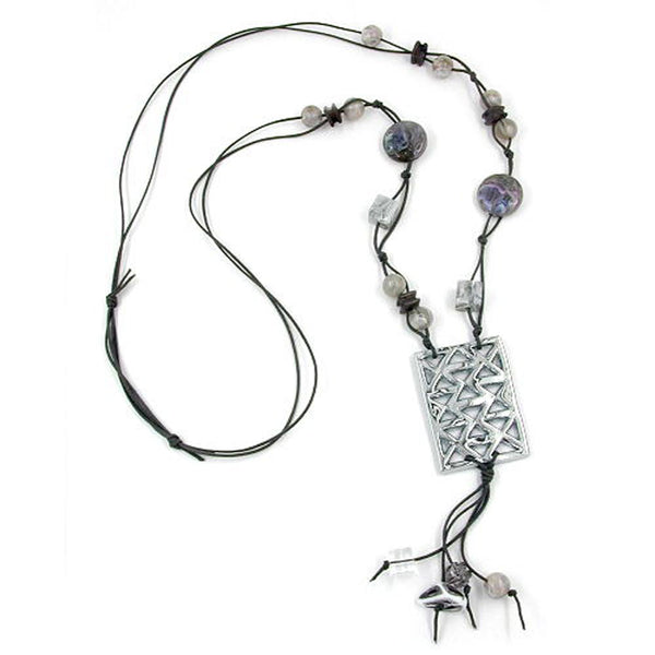 Kette, Gitter chrom-glänzend, grau