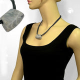 Kette, Trapez grau-beige-marmoriert