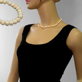 Kette, Perle unrund, elfenbein