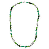 Kette, mint-seide, kiwi-grün, silber
