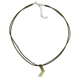 Kette, Ecke, oliv-mint-silber, Email
