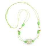 Kette, mint-weiß, Kordel mint