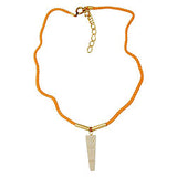 Kette, Pfahl beige Kordel orange