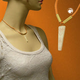 Kette, Pfahl beige Kordel orange