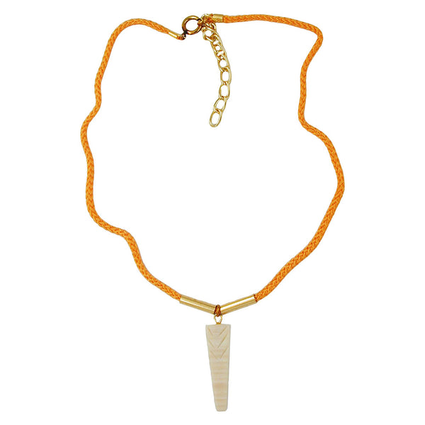 Kette, Pfahl beige Kordel orange