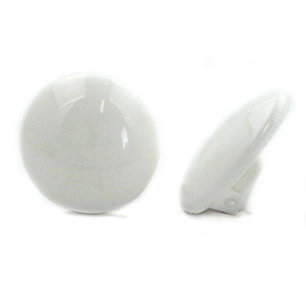 Clip, 20mm weiß glänzend, Vollplastik