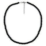 Kette, Perle, 6, schwarz-glänzend