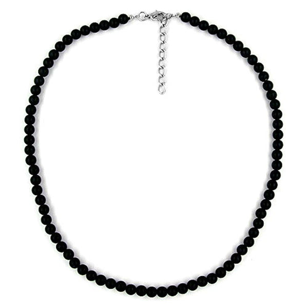 Kette, Perle, 6, schwarz-glänzend