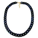 Kette, Panzer, blau marine marmoriert