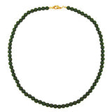 Kette, Rundperle, 8mm, olivmatt