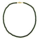 Kette, Rundperle, 8mm, olivmatt
