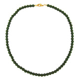 Kette, Rundperle, 8mm, olivmatt