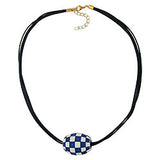 Kette, Olive, elfenbein-blau