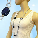 Kette, Weitpanzer, Perle blau