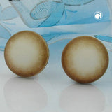 Clip, rund, elfenbein-braun matt