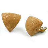 Clip, Dreieck, hellbraun, Flitter gold