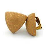 Clip, Dreieck, hellbraun, Flitter gold