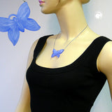 Kette, Schmetterling blau, Nylon