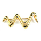 Brosche, Welle goldfarbig