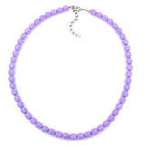 Kette, 42cm, Glasperle flieder-satin