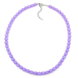 Kette, 42cm, Glasperle flieder-satin