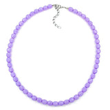 Kette, 45cm, Glasperle flieder-satin