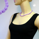 Kette, 45cm, Glasperle flieder-satin