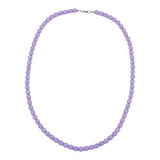 Kette 8mm Glasperlenkette flieder-satin facettiert 60cm