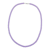 Kette 8mm Glasperlenkette flieder-satin facettiert 60cm