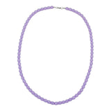 Kette 8mm Glasperlenkette flieder-satin facettiert 60cm