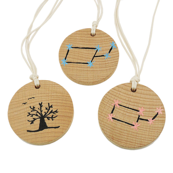 Kette, Holz, Scheibe, Kordel