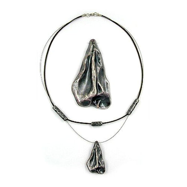 Kette, Barocktropfen, altsilber