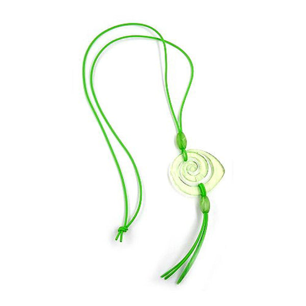 Kette, Schnecke grün-transparent