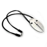 Kette, Edelstahl, Oval mit Zacken
