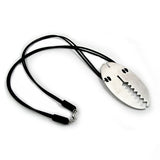 Kette, Edelstahl, Oval mit Zacken
