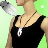 Kette, Edelstahl, Oval mit Zacken