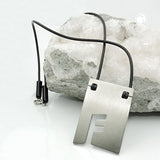 Kette, Edelstahl, Buchstabe F