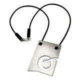 Kette 44x31mm Anhänger Edelstahl Buchstabe O Vollgummi schwarz 42cm