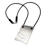 Kette 44x31mm Anhänger Edelstahl Buchstabe U Vollgummi schwarz 42cm