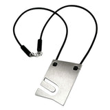 Kette 44x31mm Anhänger Edelstahl Buchstabe U Vollgummi schwarz 42cm