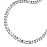 Kette 3mm Flachpanzerkette diamantiert Silber 925 45cm